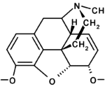 Chemical structure of heroin