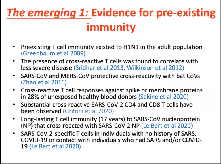 COVID19 inar Overview of immunity associated with severe and mild